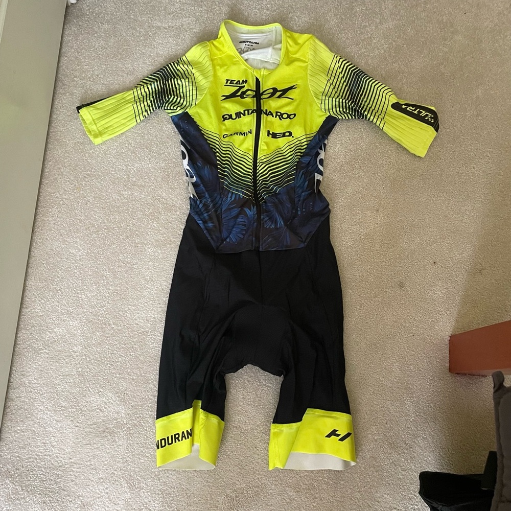 Zoot Performance Tri Suit in Neon Yellow and Black